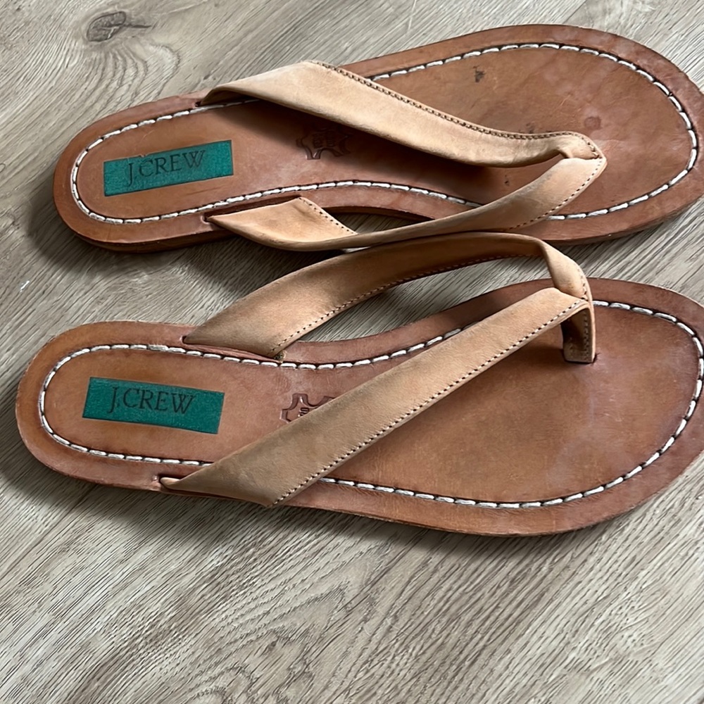 J.Crew Capri Leather Sandals Made in Italy Size 71/2
